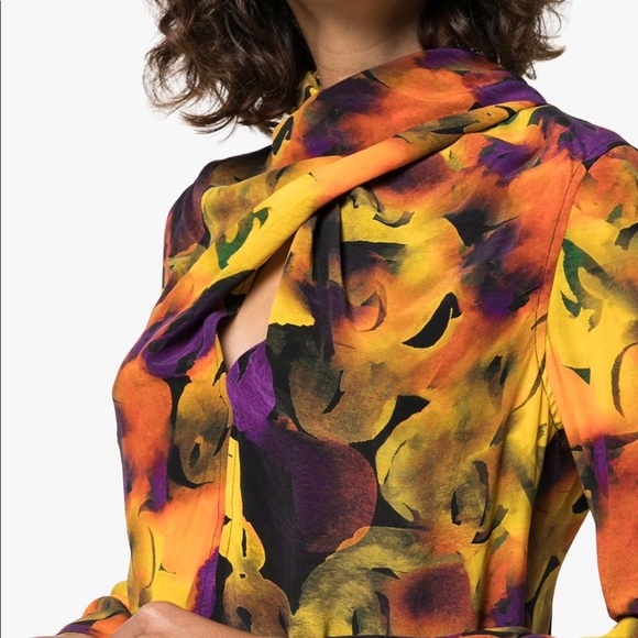 Ganni Floral Pattern Midi Dress - Picture 6 of 16